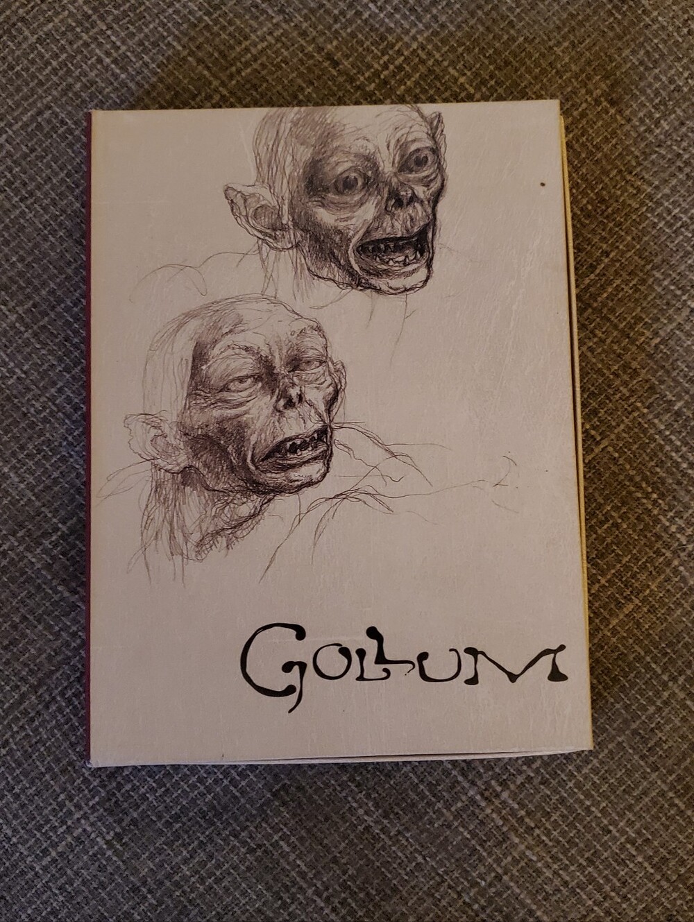 Gollum Illustrated Home Art Print in Cream and Brown Dvd And Book